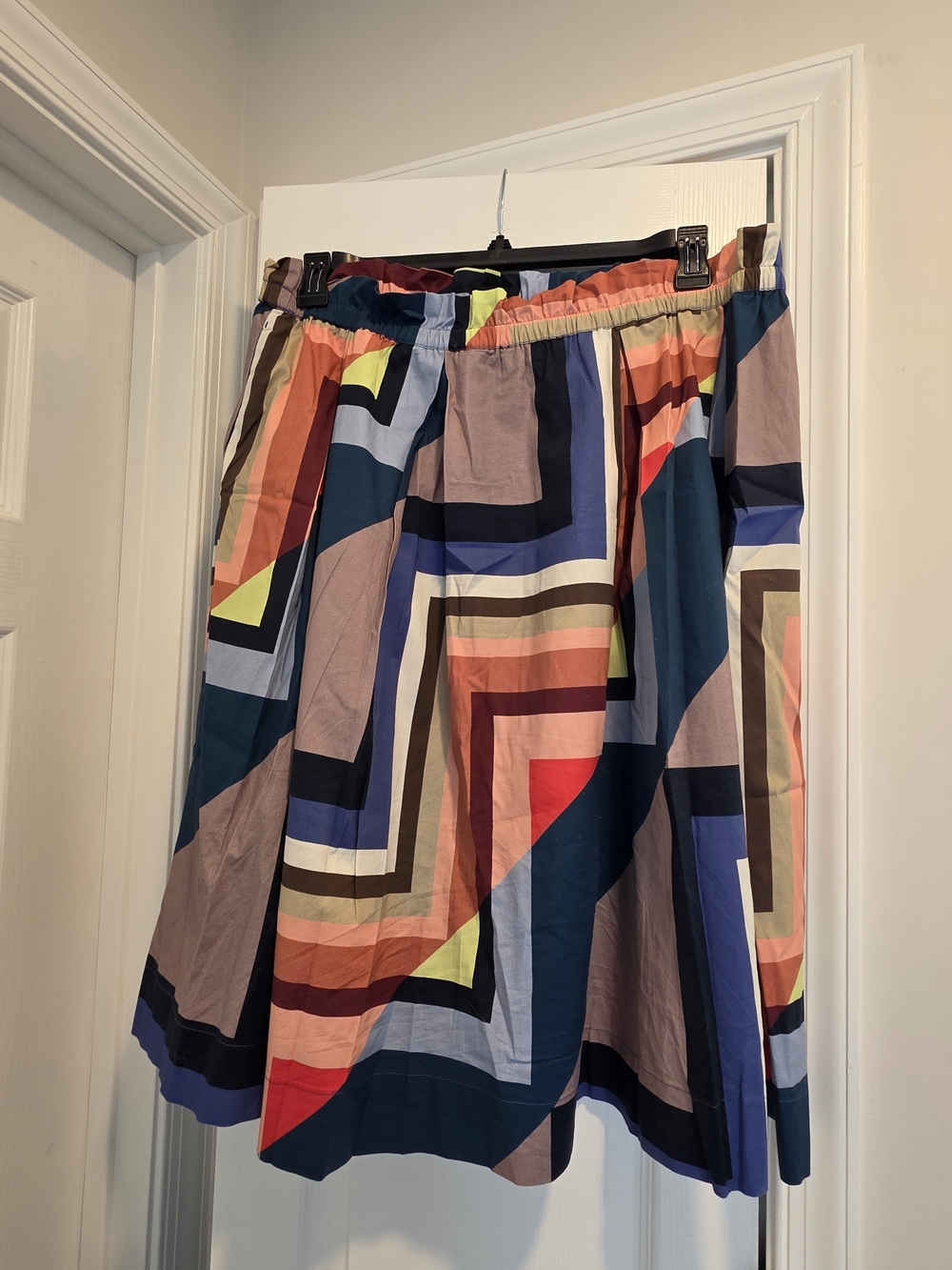Eloquii Multi-Color Geometric Circle Skirt - Picture 5 of 5